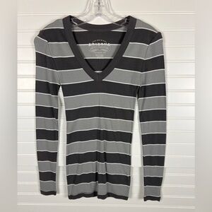 Vintage! The Original Arizona Jean Company Striped V-Neck Long Sleeve